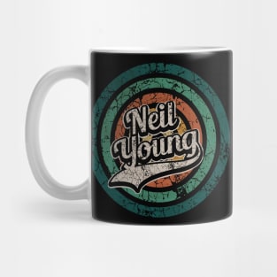 Neil Young // Retro Circle Crack Vintage Mug